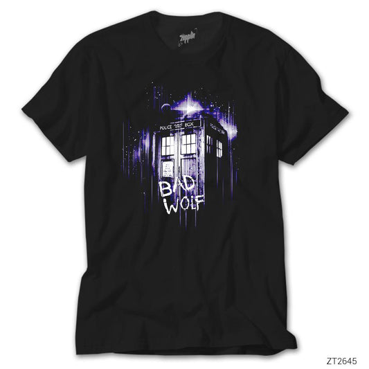 Doctor Who Police Box Siyah Tişört