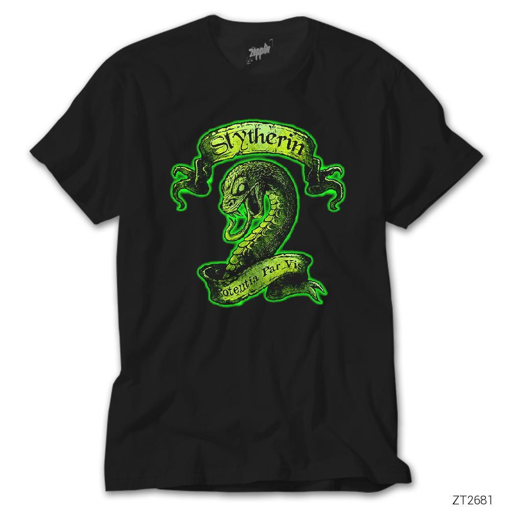 Harry Potter Slytherin Official Siyah Tişört