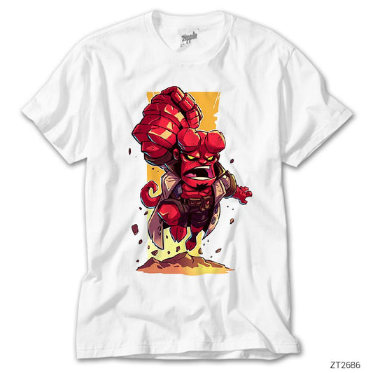 HellBoy Cartoon Beyaz Tişört