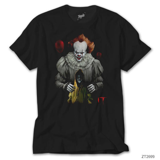IT Child and Clown Siyah Tişört