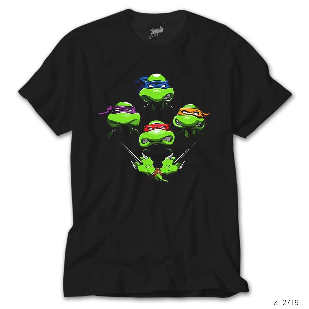 Ninja Turtles Face Siyah Tişört