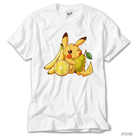 Pikachu Fruit Beyaz Tişört