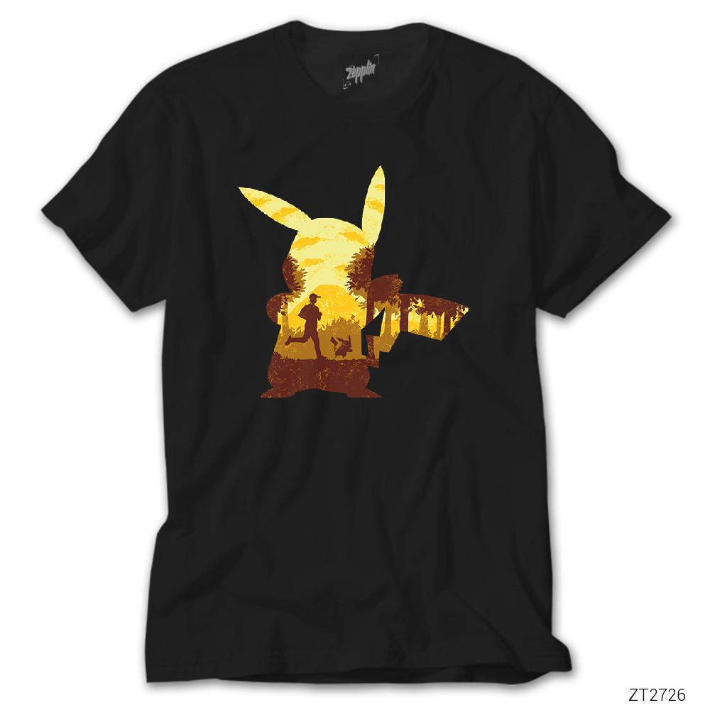 Pikachu Mask Siyah Tişört