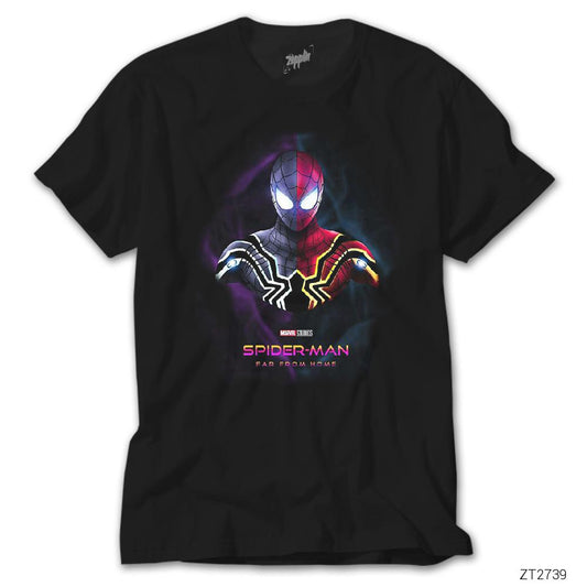 Spiderman Far From Home Siyah Tişört