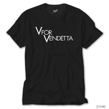 V for Vendetta Logo Siyah Tişört