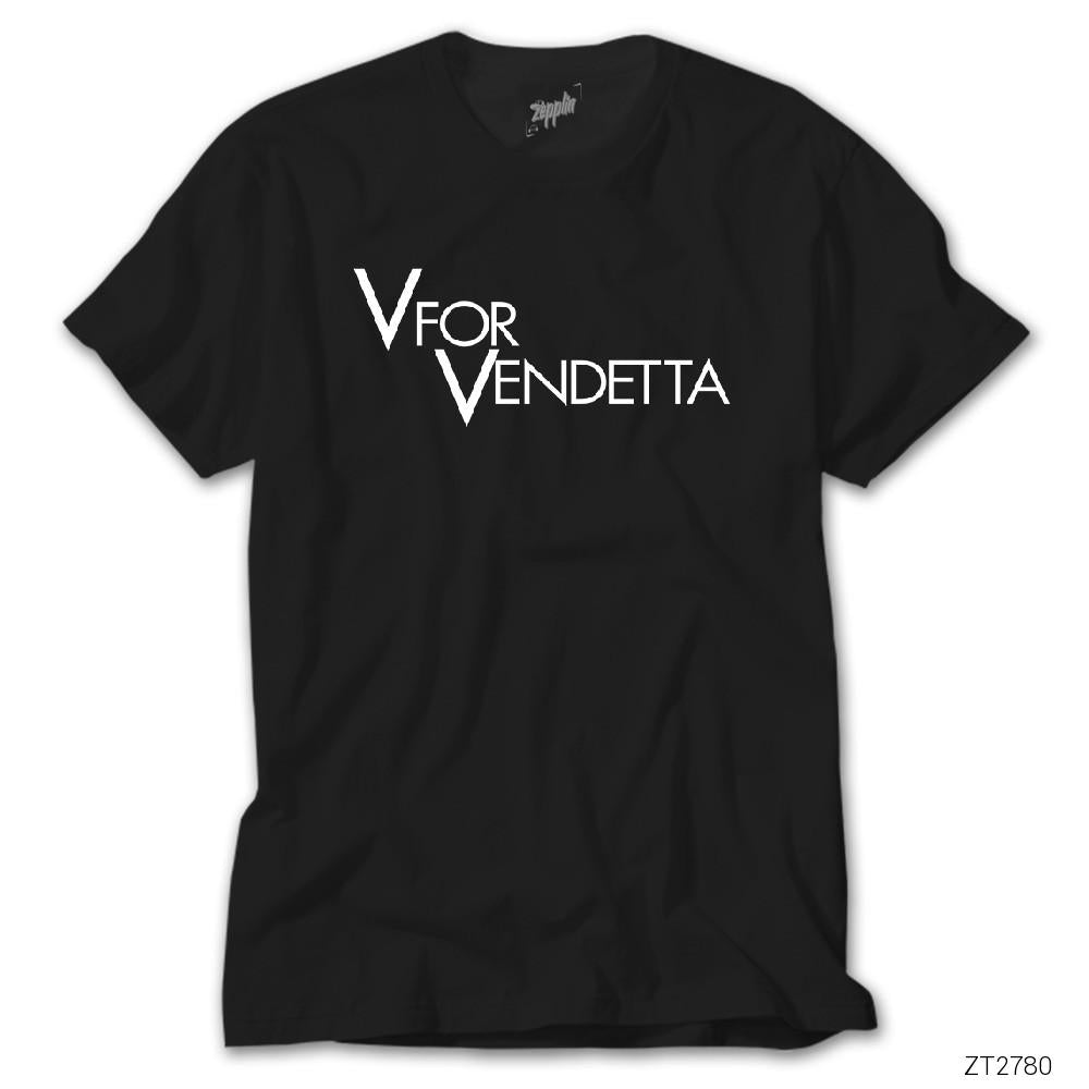 V for Vendetta Logo Siyah Tişört