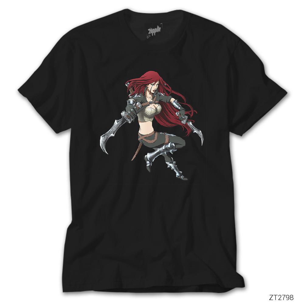 League of Legends Katarina Siyah Tişört