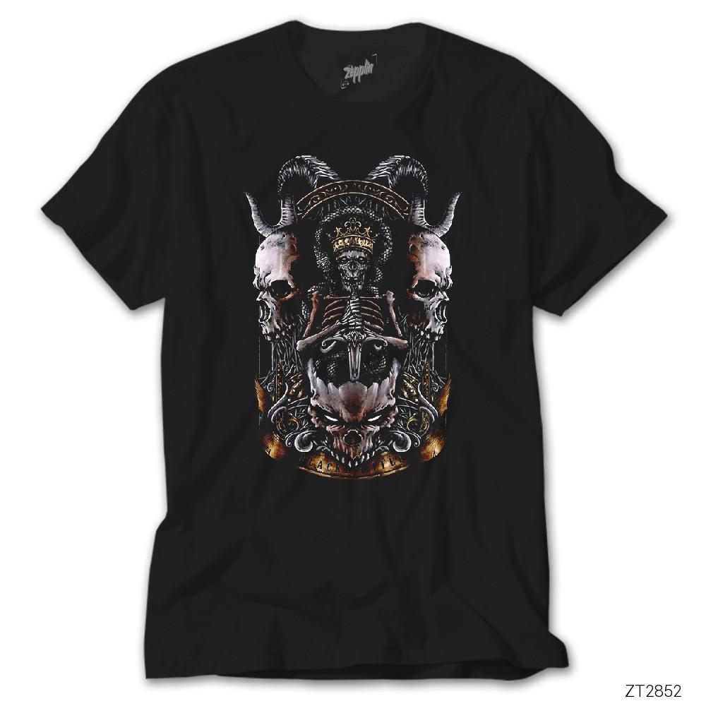 Baphomet Skull Limited Siyah Tişört