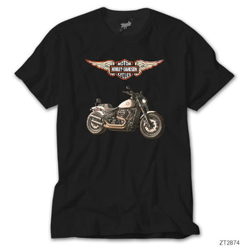 Harley Davidson Fat Bob Siyah Tişört