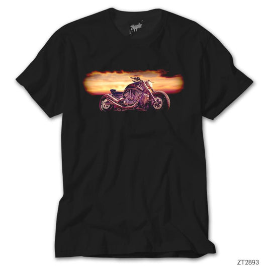 Motorcycle Design Siyah Tişört