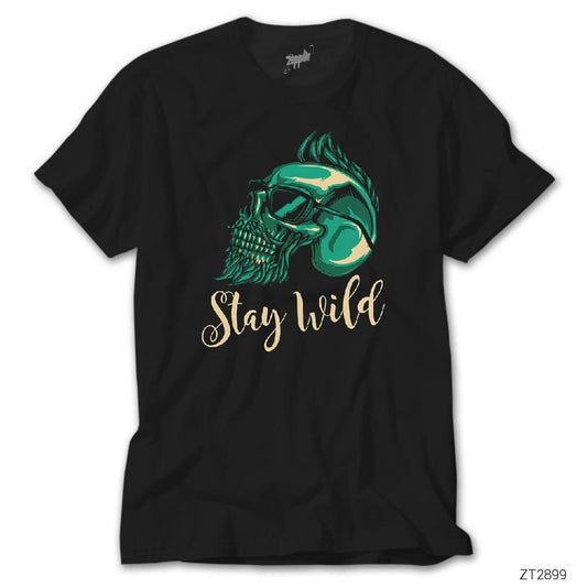 Stay Wild Siyah Tişört