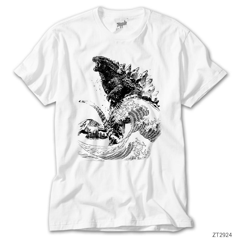 Godzilla Beyaz Tişört