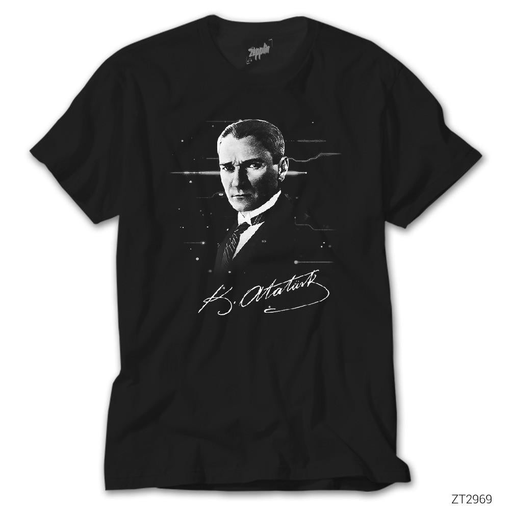 İndirimli Atatürk Poster Siyah Tişört