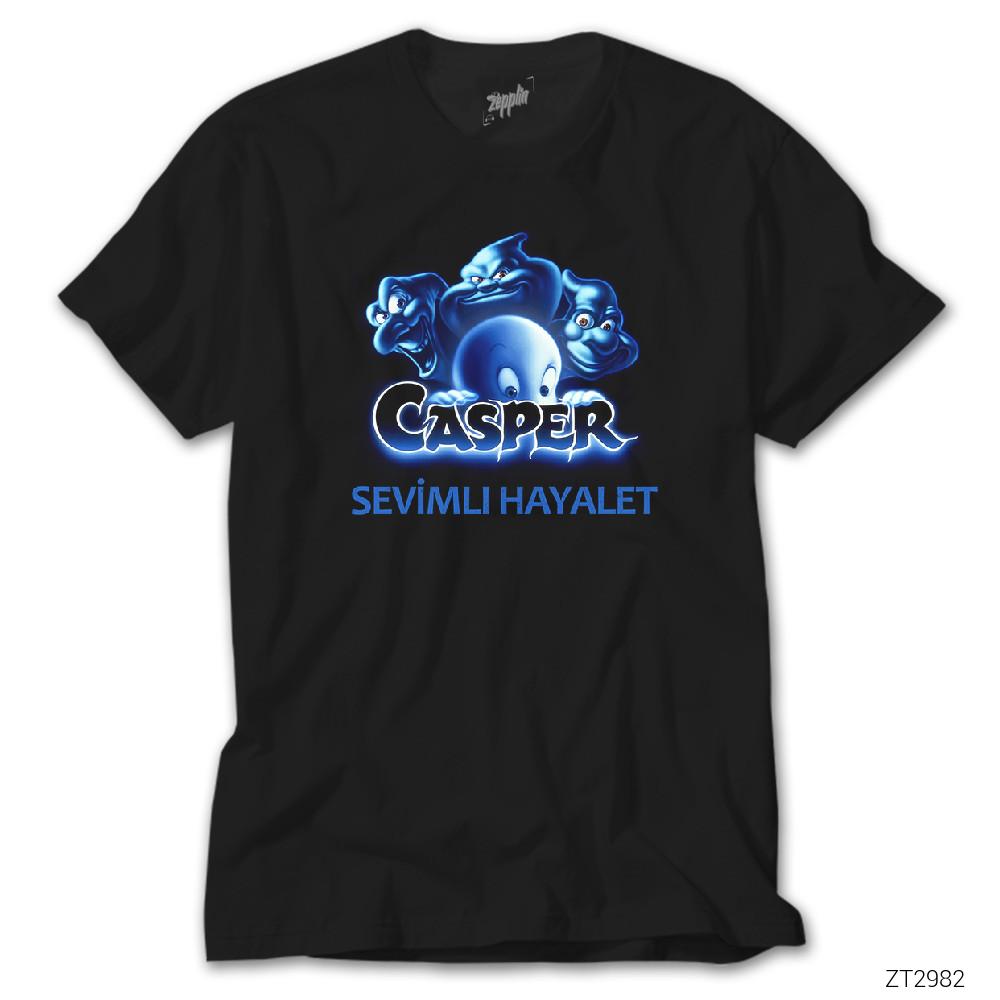 Casper Sevimli Hayalet Siyah Tişört