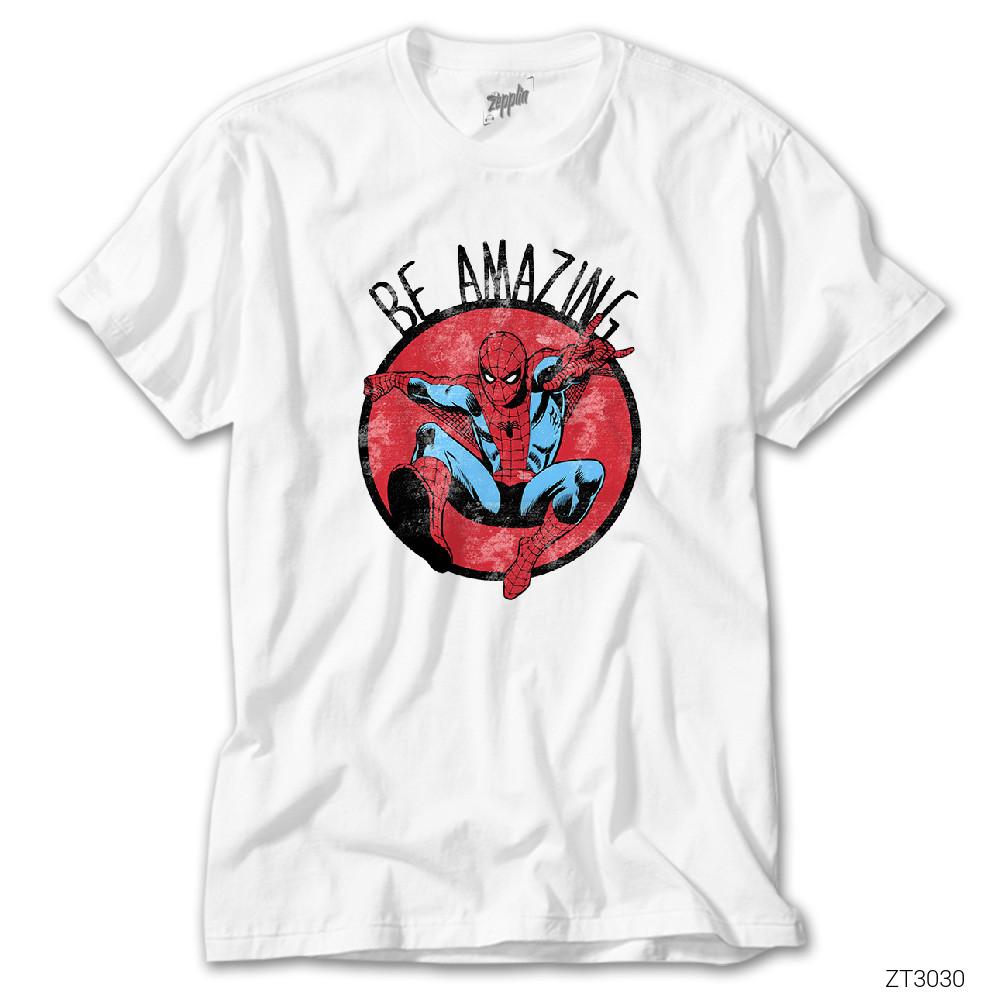 Spiderman Be Amazing Beyaz Tişört