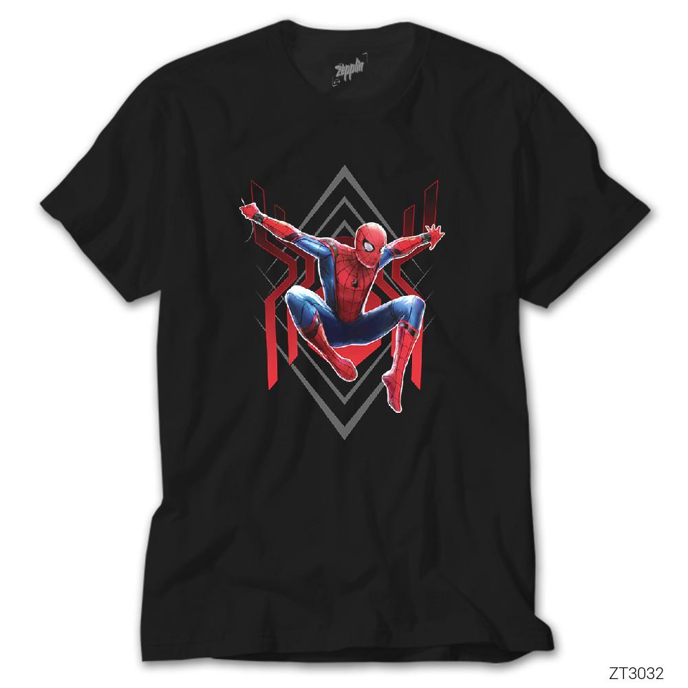 Spiderman Jump Siyah Tişört