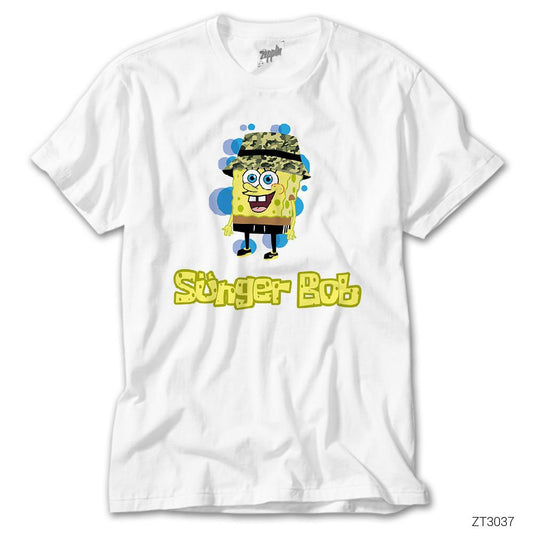 Sünger Bob Dedektif Beyaz Tişört