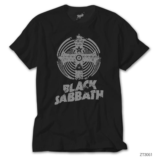 Black Sabbath Band Cross Paranoid Siyah Tişört