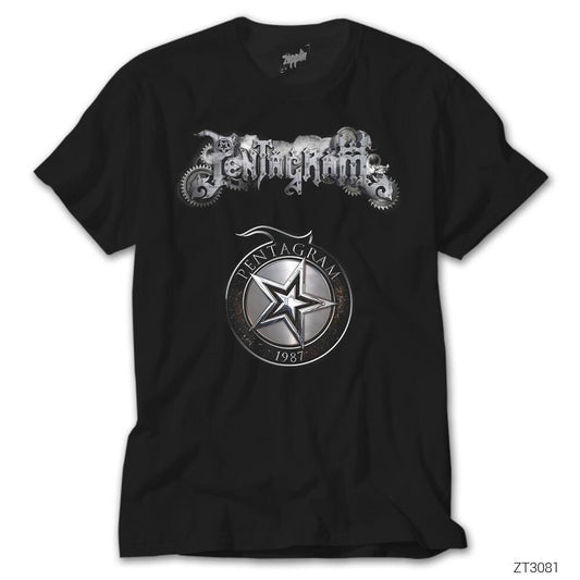Pentagram 1987 siyah tişört