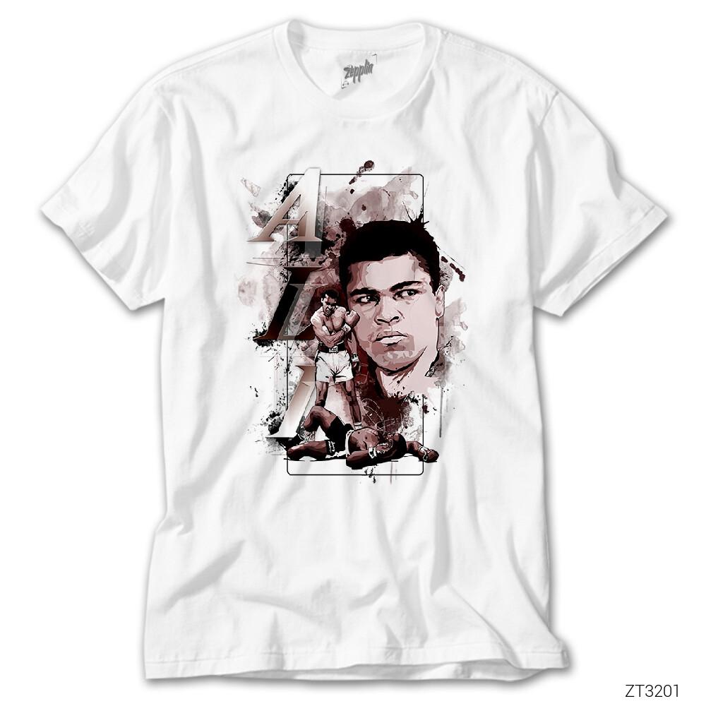 Muhammed Ali in Hearth Beyaz Tişört