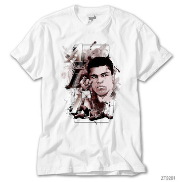 Muhammed Ali in Hearth Beyaz Tişört