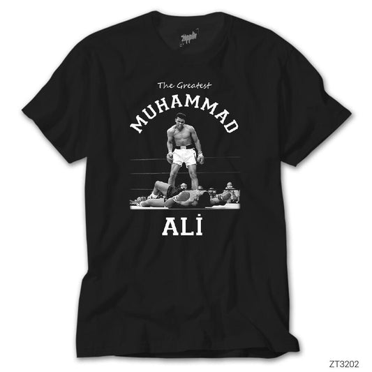 Muhammed Ali Knock Out Siyah Tişört