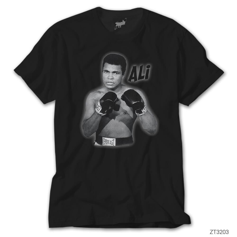 Muhammed Ali Poster Siyah Tişört