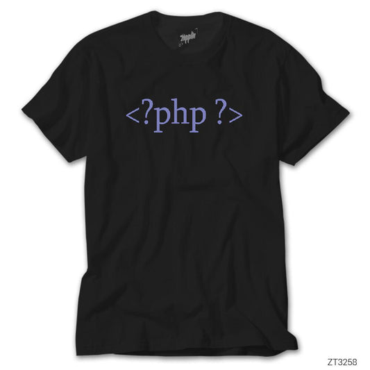 Php Tags Siyah Tişört