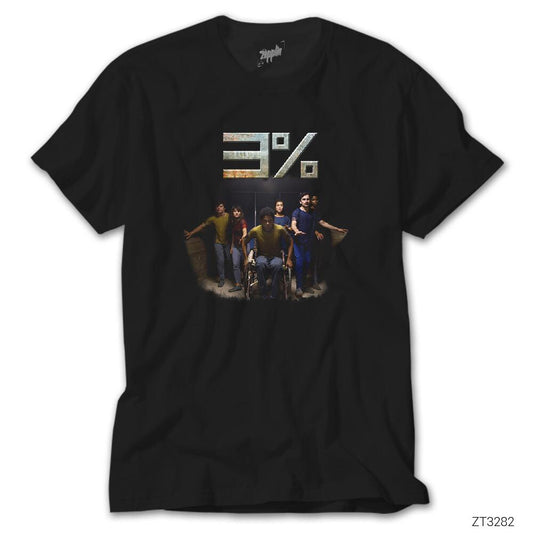 3% Percent Members Siyah Tişört