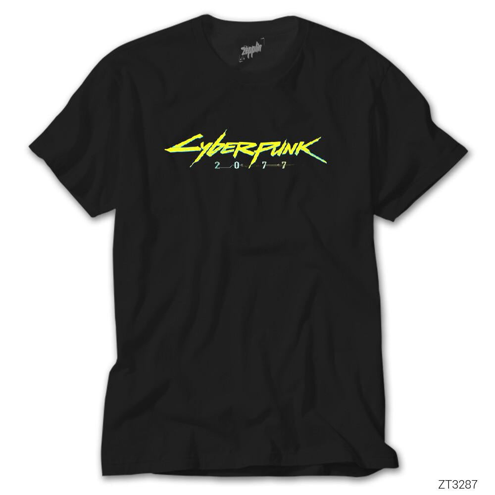 Cyberpunk 2077 Logo Siyah Tişört