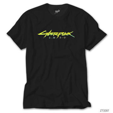 Cyberpunk 2077 Logo Siyah Tişört