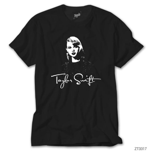 Taylor Swift Silhouette Siyah Tişört