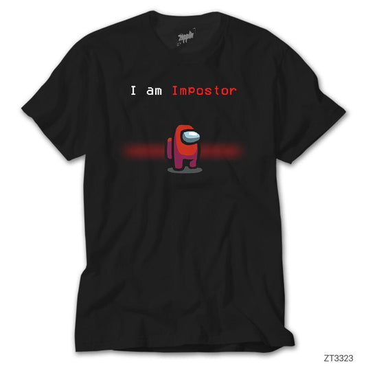 Among Us I am Impostor Siyah Tişört