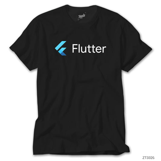 Flutter Siyah Tişört