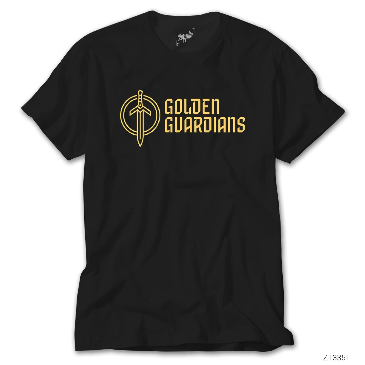 Golden Guardians Side Siyah Tişört