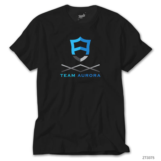 Team Aurora Siyah Tişört