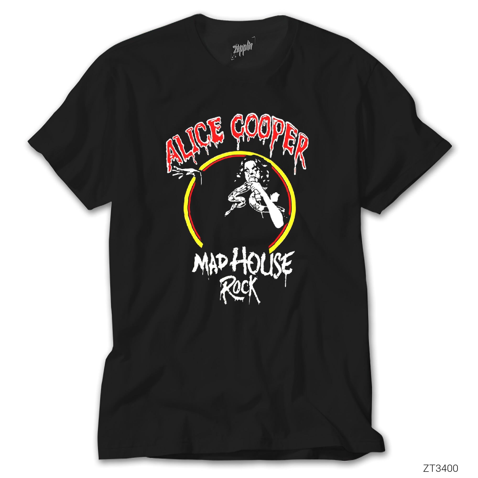 Alice Cooper Mad House Siyah Tişört