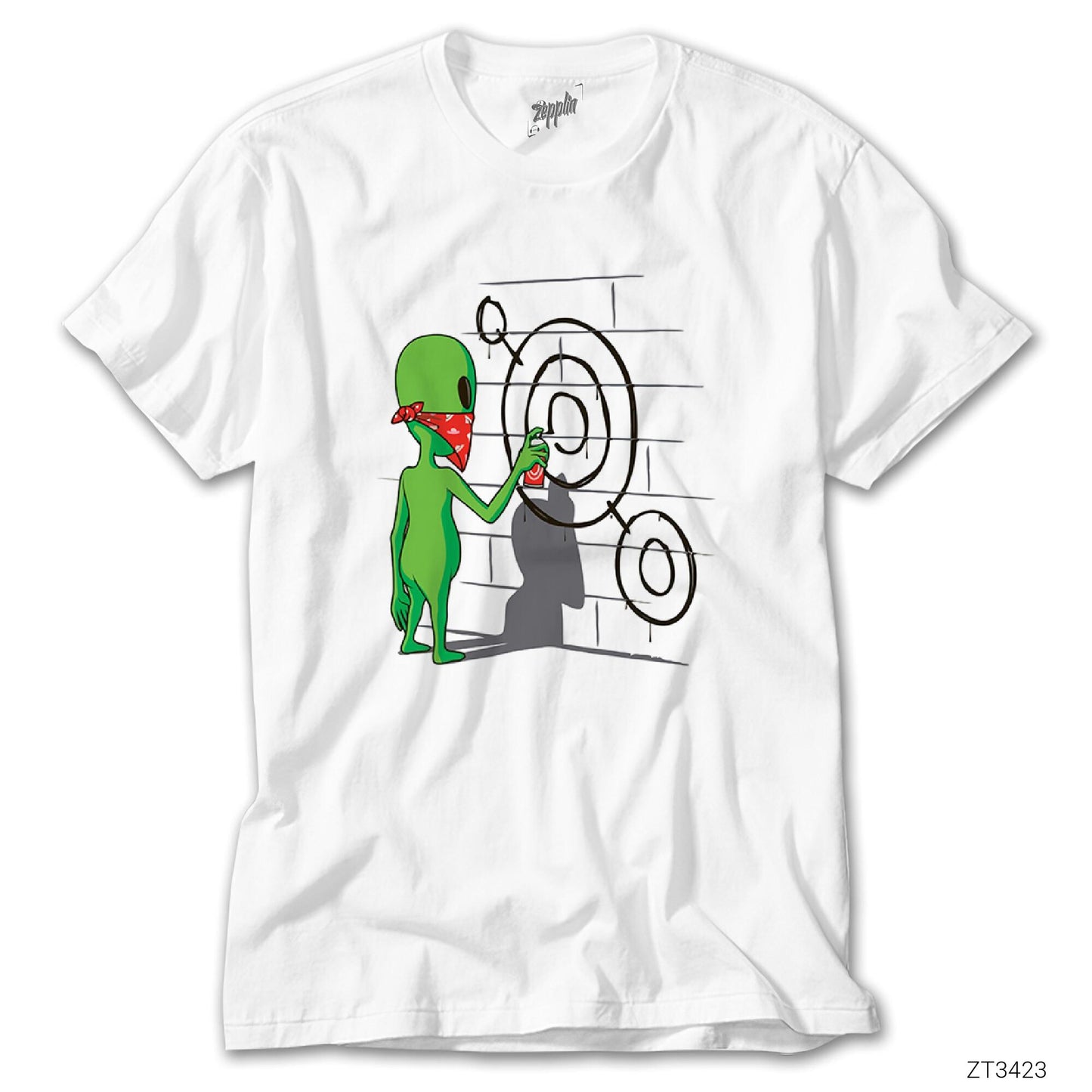 Alien Graffiti Beyaz Tişört