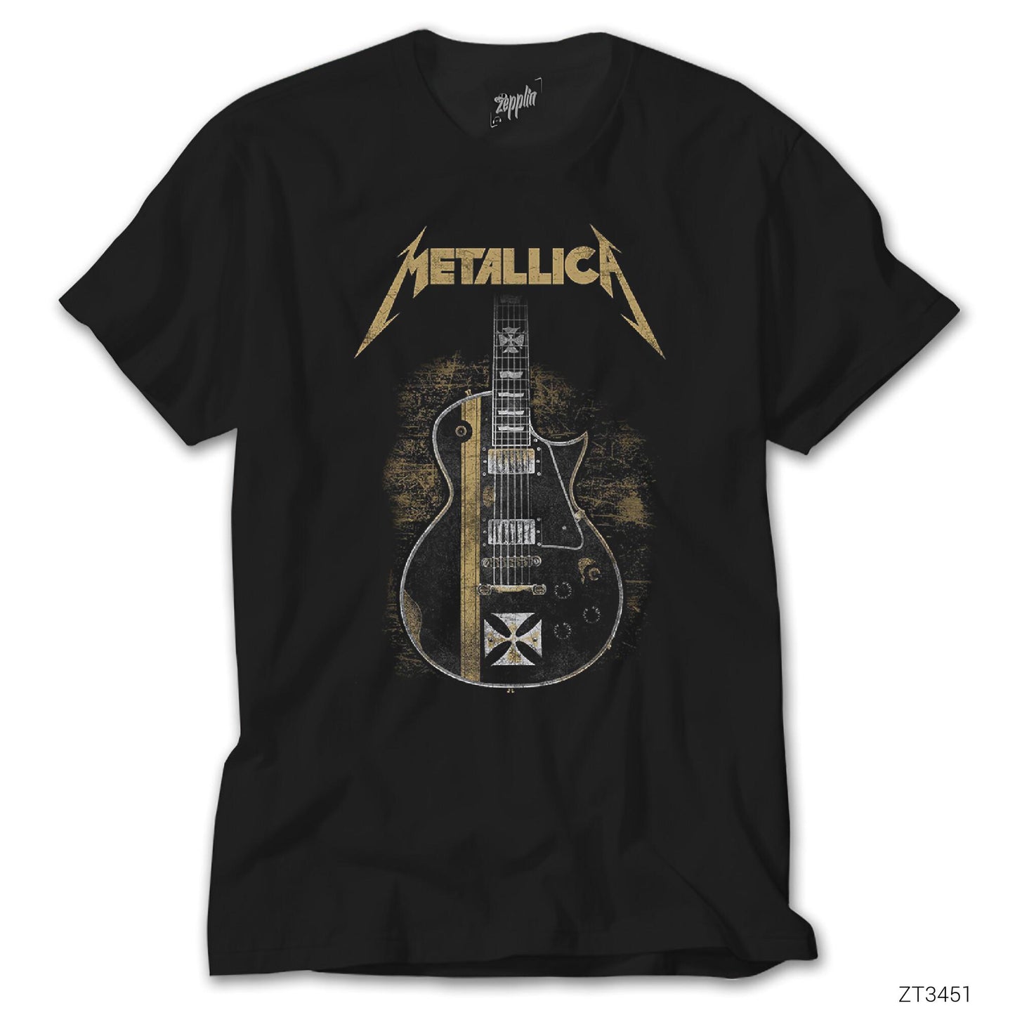 Metallica Guitar Cross Siyah Tişört