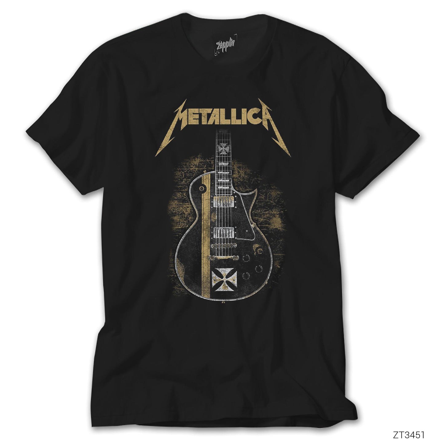 İndirimli Metallica Guitar Cross Siyah Tişört