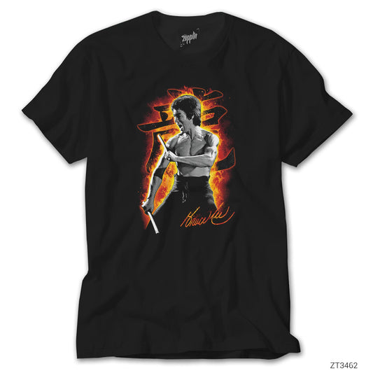 Bruce Lee Dragon Fire Siyah Tişört
