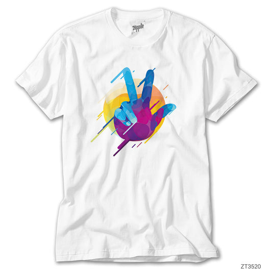 Barış Aşk Zafer Beyaz Tişört