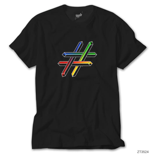 Hashtag Siyah Tişört