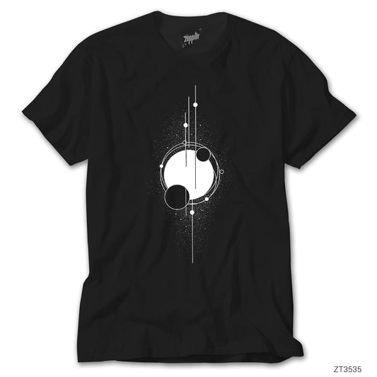 Solar Güneş Sistemi Siyah Tişört