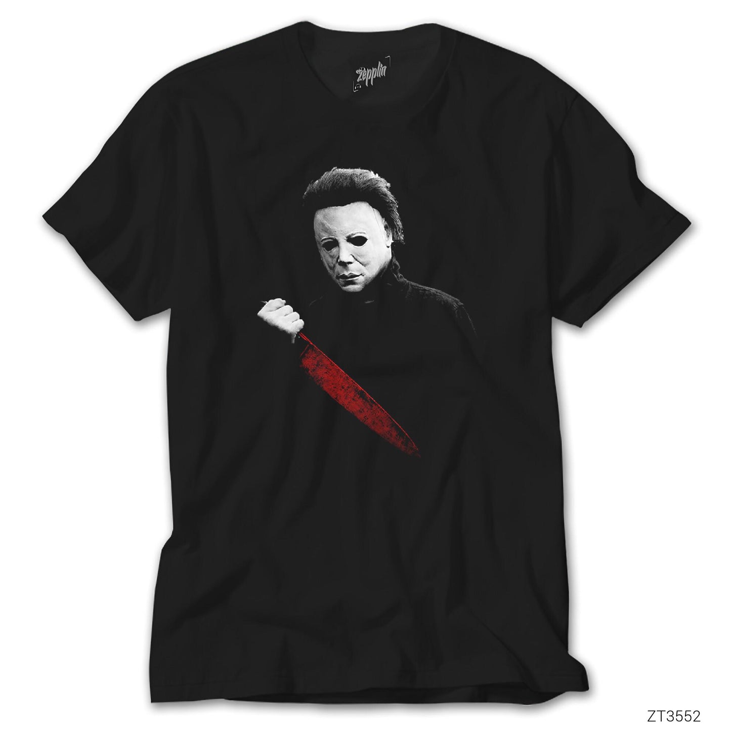 Halloween Knife Siyah Tişört