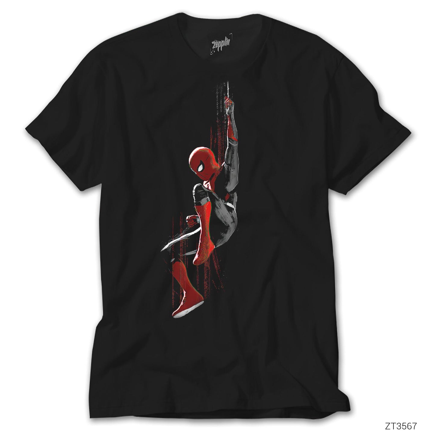 Spiderman Splash Siyah Tişört