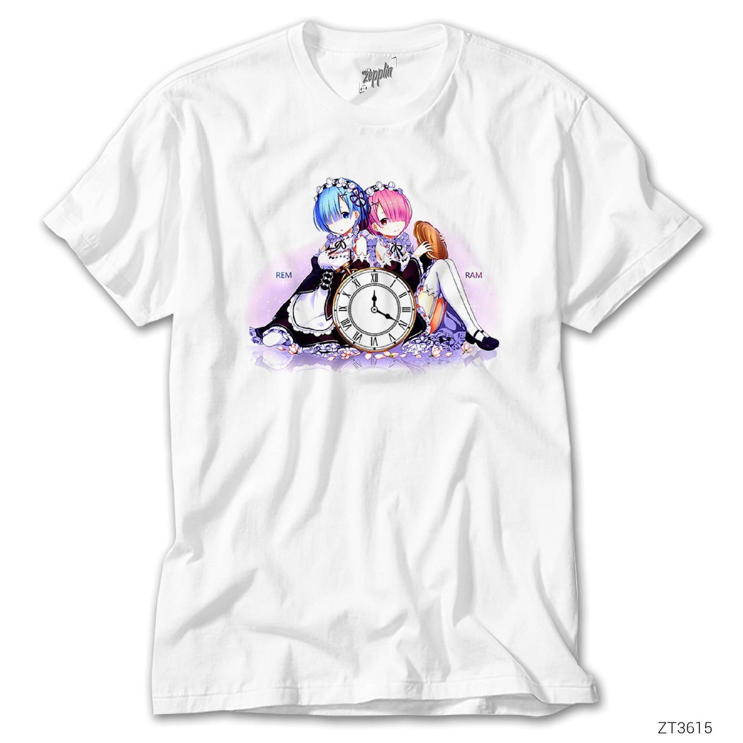 Re Zero Rem and Ram Beyaz Tişört