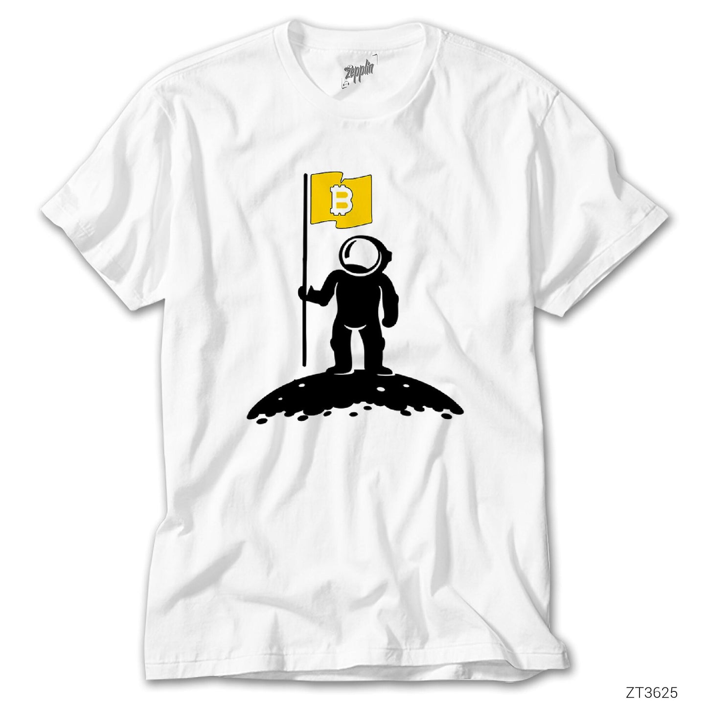 Bitcoin Kripto Para Astronot Beyaz Tişört