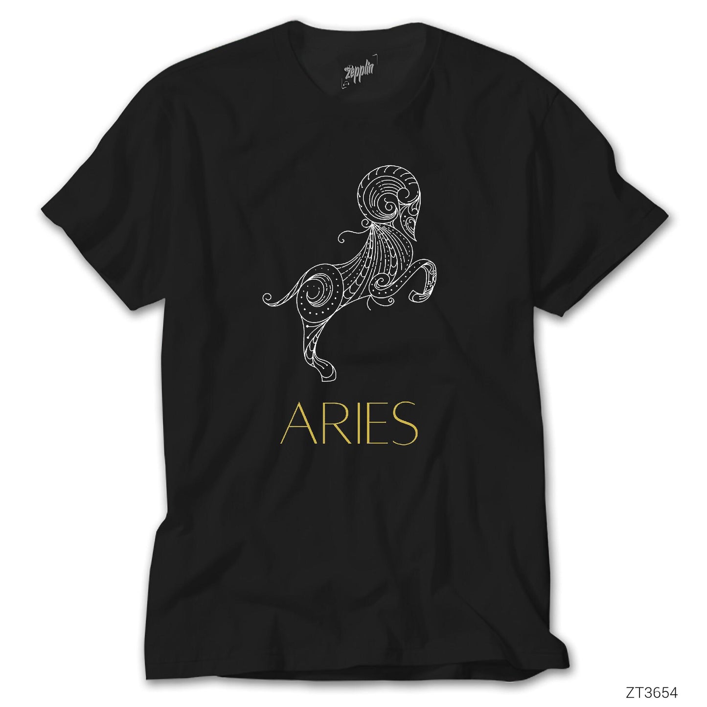 Koç Burç Retro Siyah Tişört