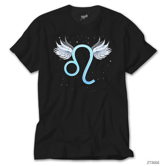 Aslan Burcu İkon Siyah Tişört